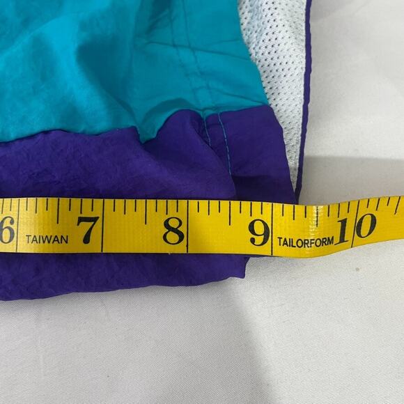 Nike Swim Shorts M Colorblock Teal Purple Retro 90s Style Mesh Lined Charlotte - Picture 5 of 5